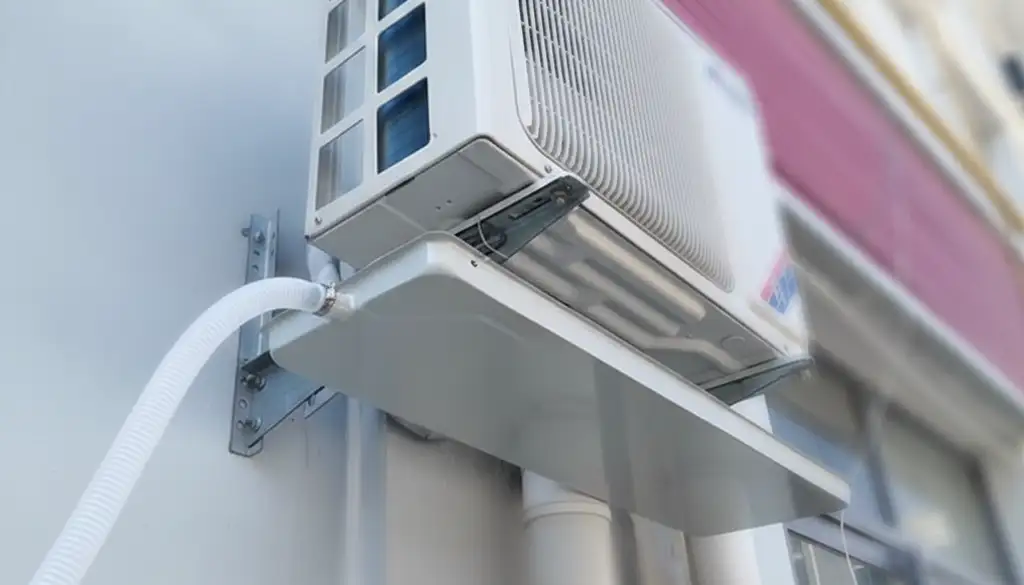 ar condicionado vazando agua bandeja de drenagem rachada