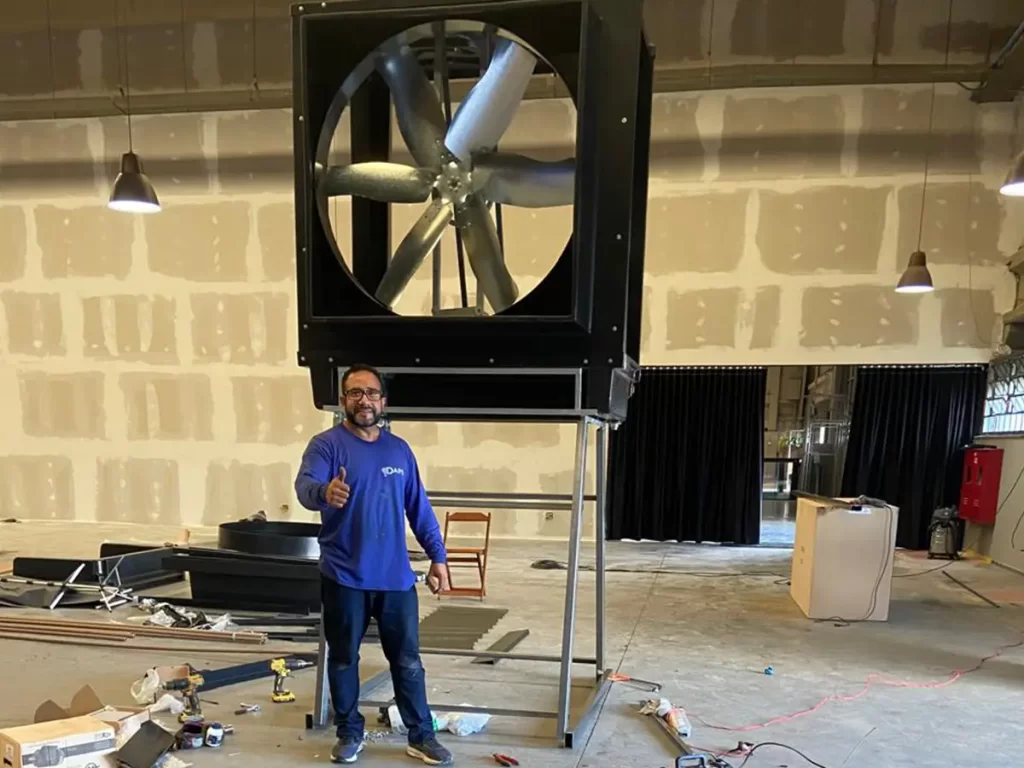 instalacao de climatizador industrial em saloes