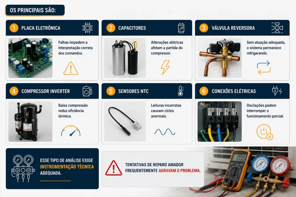 problemas tecnicos reais que impedem o sistema de aquecimento